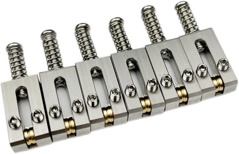 Kaynes 6PCS Guitar Bridge Roller Saddles – Stainless Steel Tremolo Bridges Saddle for Fender Telecaster Tele Stratocaster Strat ST TL Style Electric Guitar Replacement (10.8mm) - Image 3